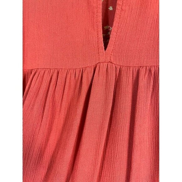 Torrid Floral Top 4X Pink Crinkle Folk Hippie Indie Granola Gauze Boho Western - Picture 12 of 16